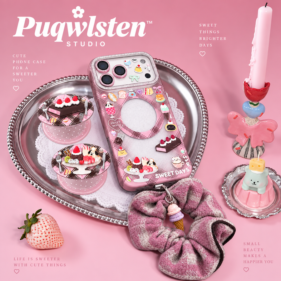 Strawberry Chocolate MagSafe-Compatible Phone Case – Pink Kawaii Dessert Cover