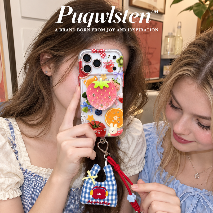 Fruity Picnic MagSafe-Compatible Phone Case – Colorful Kawaii Fruit Basket Cover