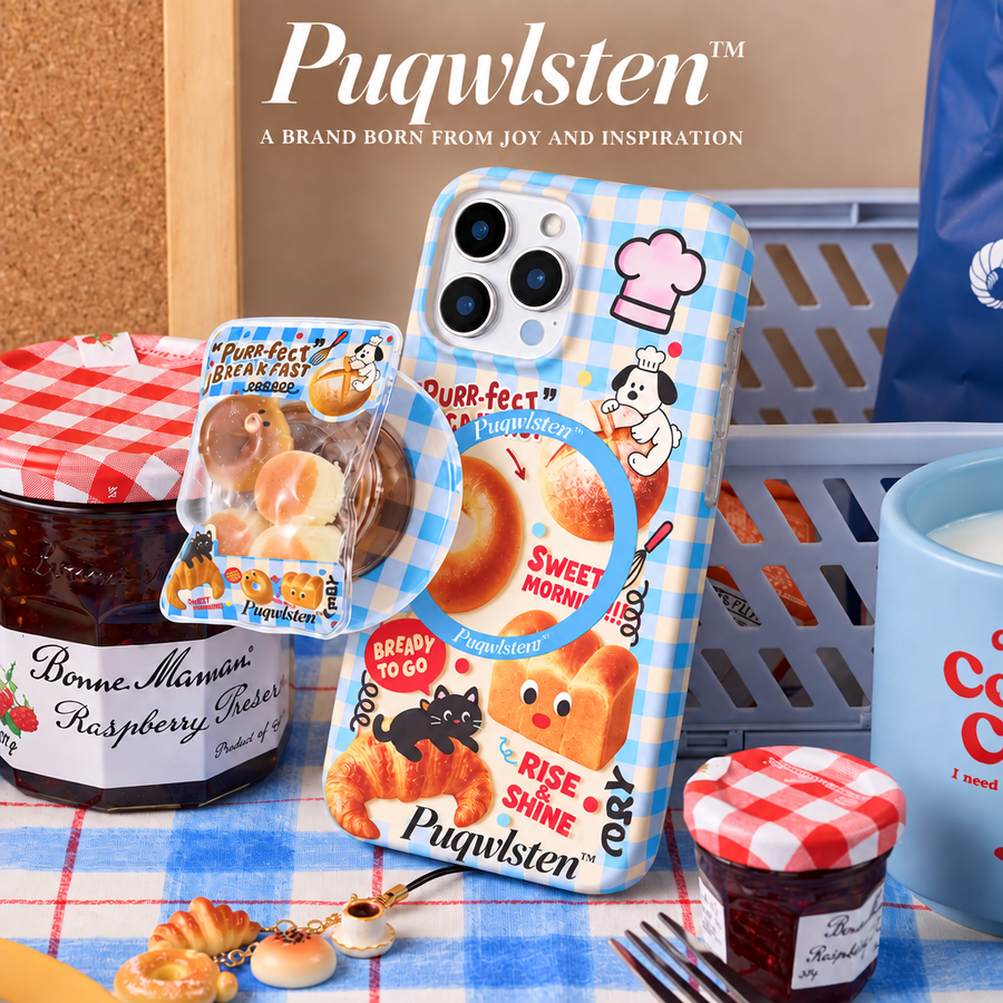 Cute Gingham Magnetic Phone Grip & Stand – MagSafe-Compatible Expanding Air-Cushion Holder